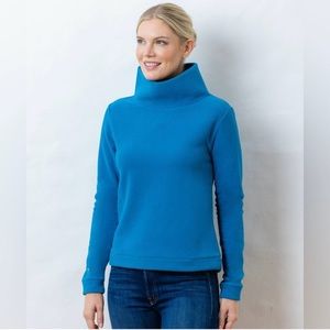 Dudley Stephens Park Slope Turtleneck in Celestial Blue. Fleece size XS